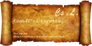 Csatári Loretta névjegykártya